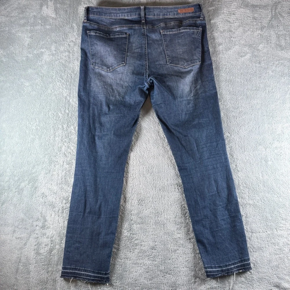 Articles of Society Skinny Jeans Blue Dark Wash Raw Released Hem Size 32